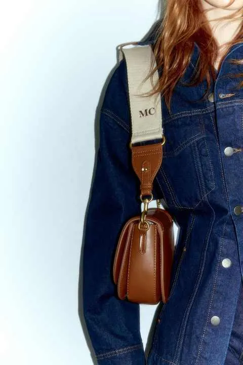 حقيبة نسائية-Sheep Leather Feeling Saddle Crescent