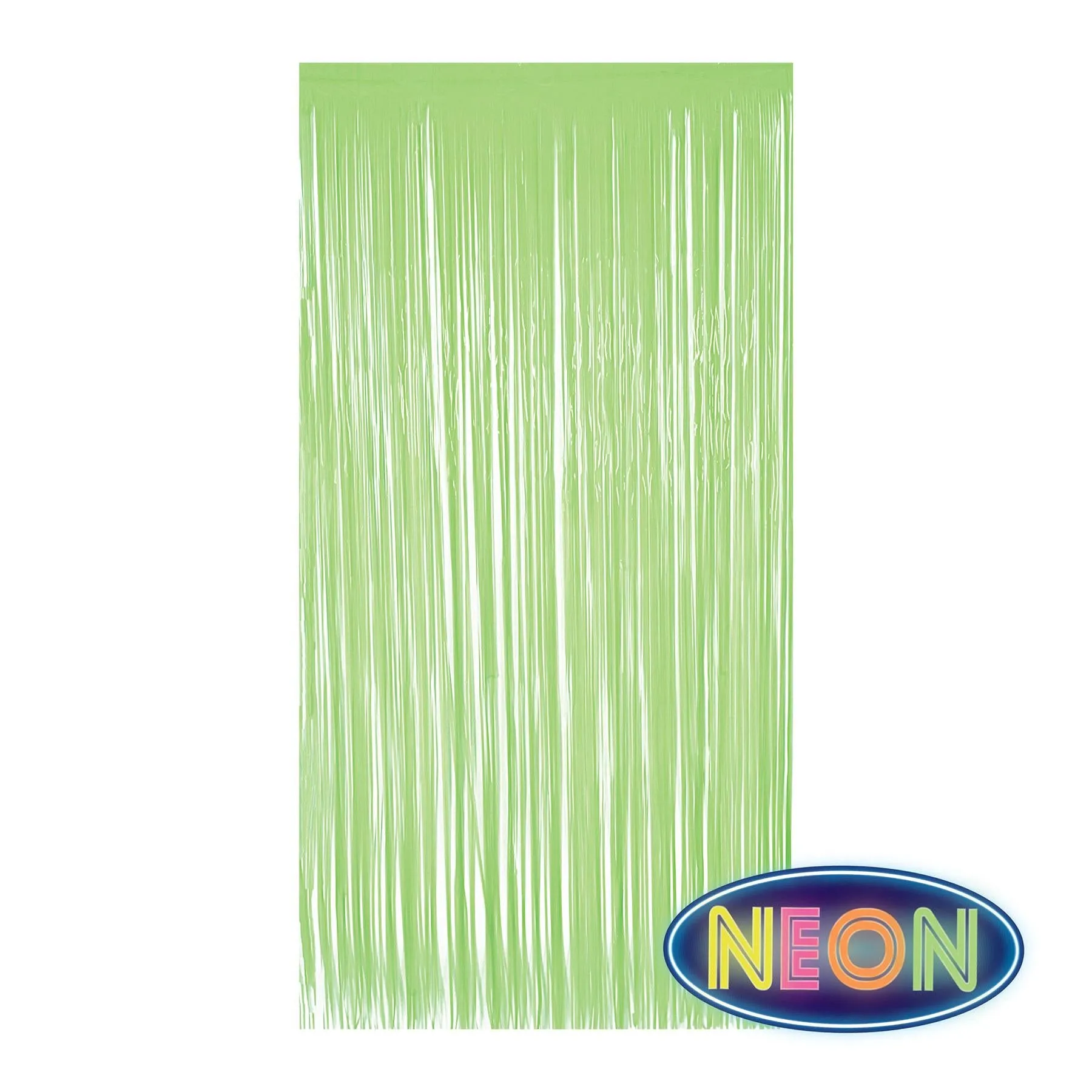 1-Ply Plastic Fringe Curtain neon lime