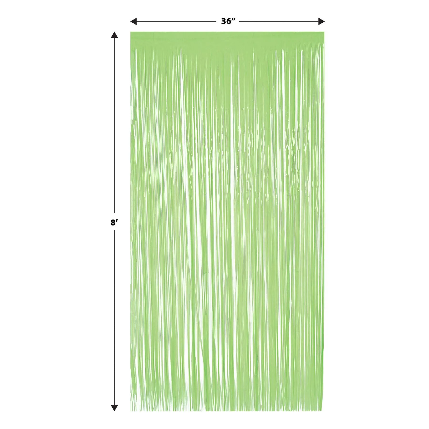 1-Ply Plastic Fringe Curtain neon lime
