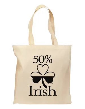 50 Percent Irish - St Patricks Day Grocery Tote Bag by TooLoud