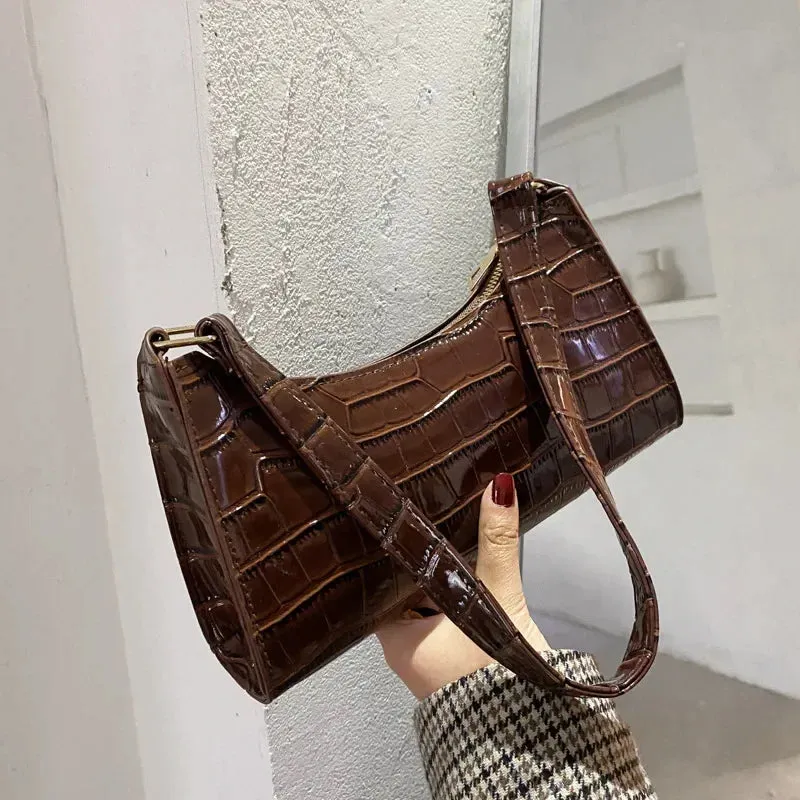 Amozae-Fashion Exquisite Shopping Bag Retro Casual Women Totes Shoulder Bags Female Leather Solid Color Chain Handbag for Women 2024