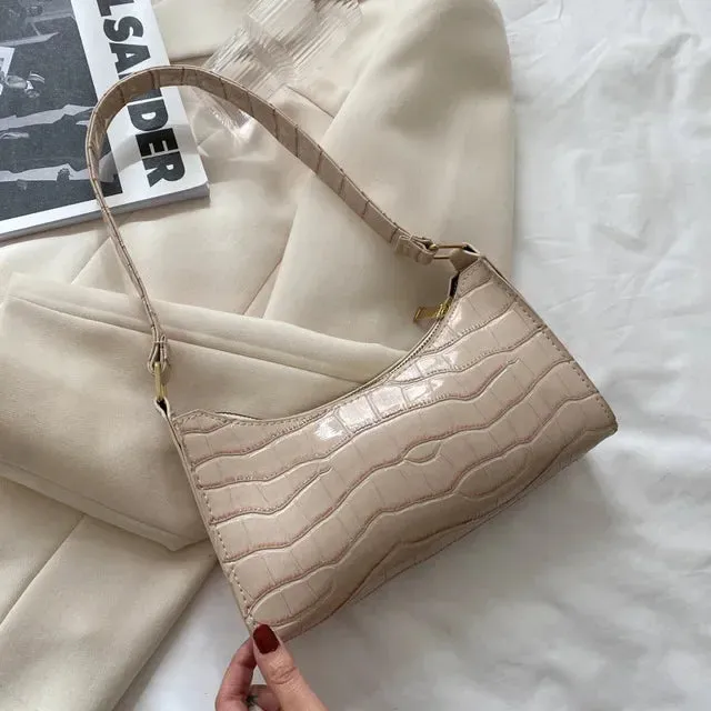 Amozae-Fashion Exquisite Shopping Bag Retro Casual Women Totes Shoulder Bags Female Leather Solid Color Chain Handbag for Women 2024
