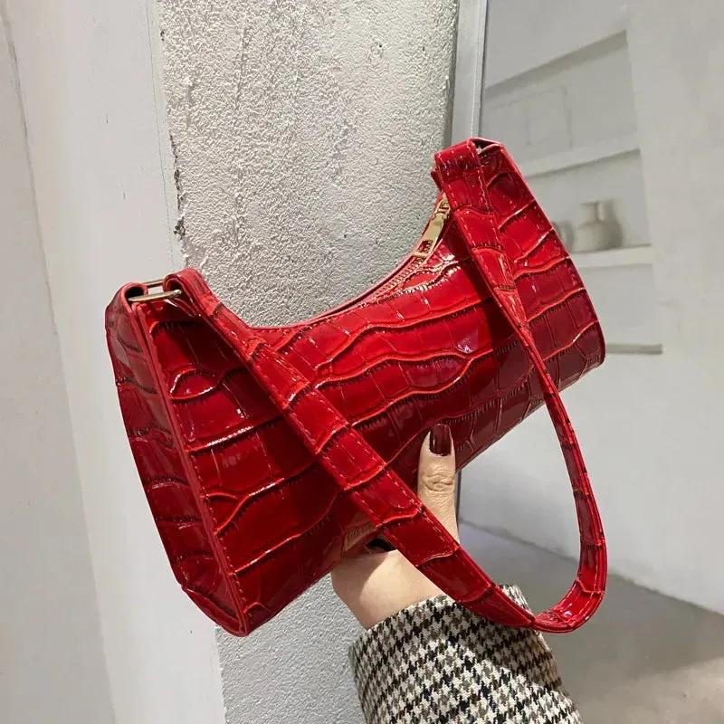 Amozae-Fashion Exquisite Shopping Bag Retro Casual Women Totes Shoulder Bags Female Leather Solid Color Chain Handbag for Women 2024