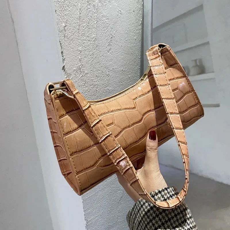Amozae-Fashion Exquisite Shopping Bag Retro Casual Women Totes Shoulder Bags Female Leather Solid Color Chain Handbag for Women 2024