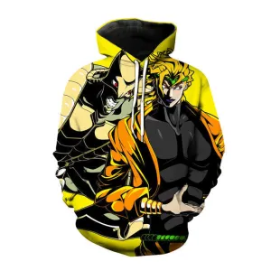 Anime JOJO's Bizarre Adventure 3D Hoodies Oversized Pullover Anime Sweatshirt