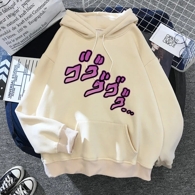 Anime JOJO's Bizarre Adventure Casual Hip Pop Hoodies Oversized Hooded Sweatshirt