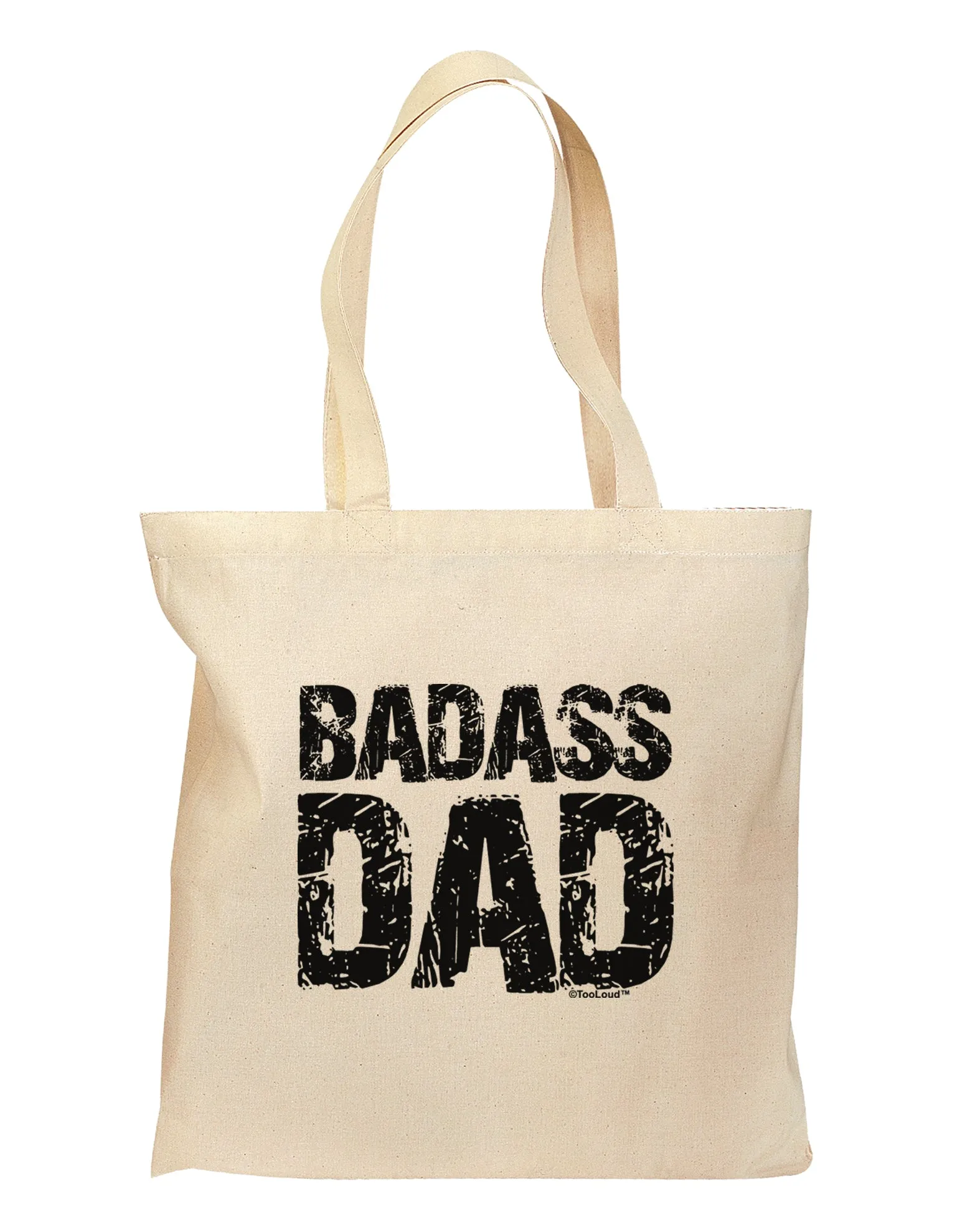 Badass Dad Grocery Tote Bag by TooLoud