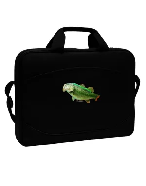 Big Bass Fish 15&#x22; Dark Laptop / Tablet Case Bag