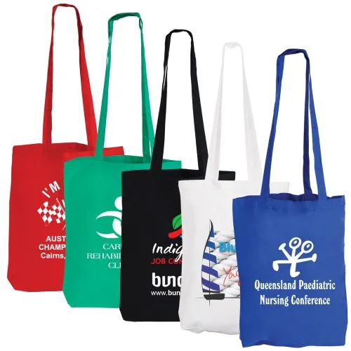 Bleep Coloured Cotton Double Long Handle Conference Tote