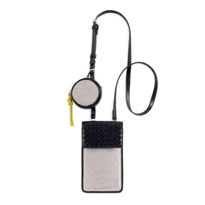 Frankie Phone Holder  Black Crossbody with Removable Coin Pouch