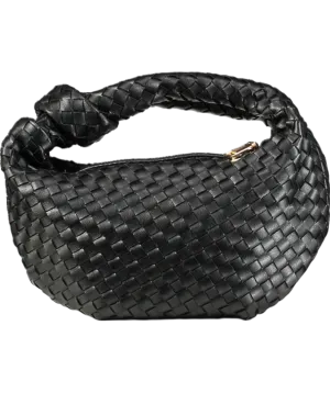 Meli Bianco Drew Small Woven Bag - Black