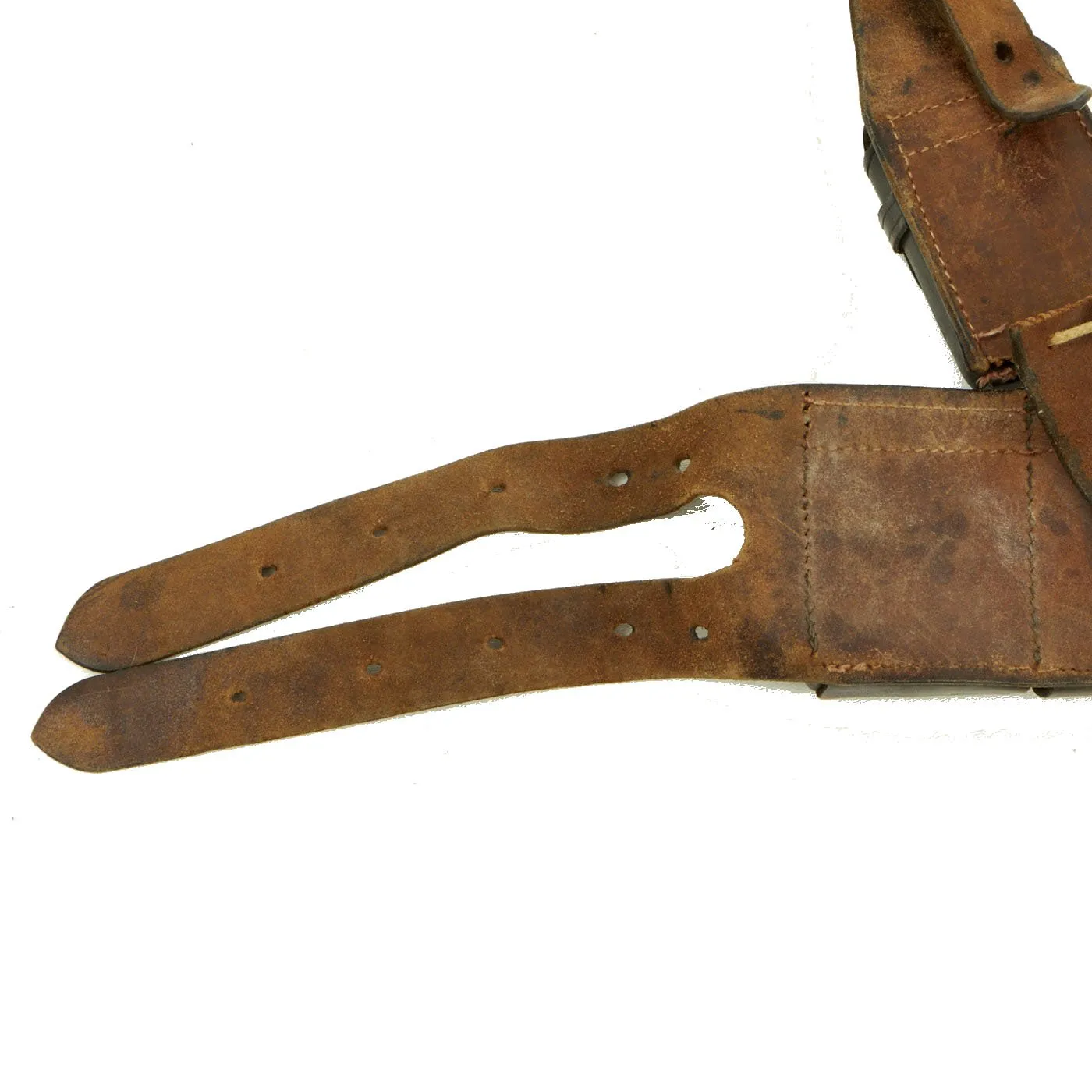 Original Rare WWI Imperial German West Africa Colonial Troops Schützentruppen Leather Belt & Pouch Rig