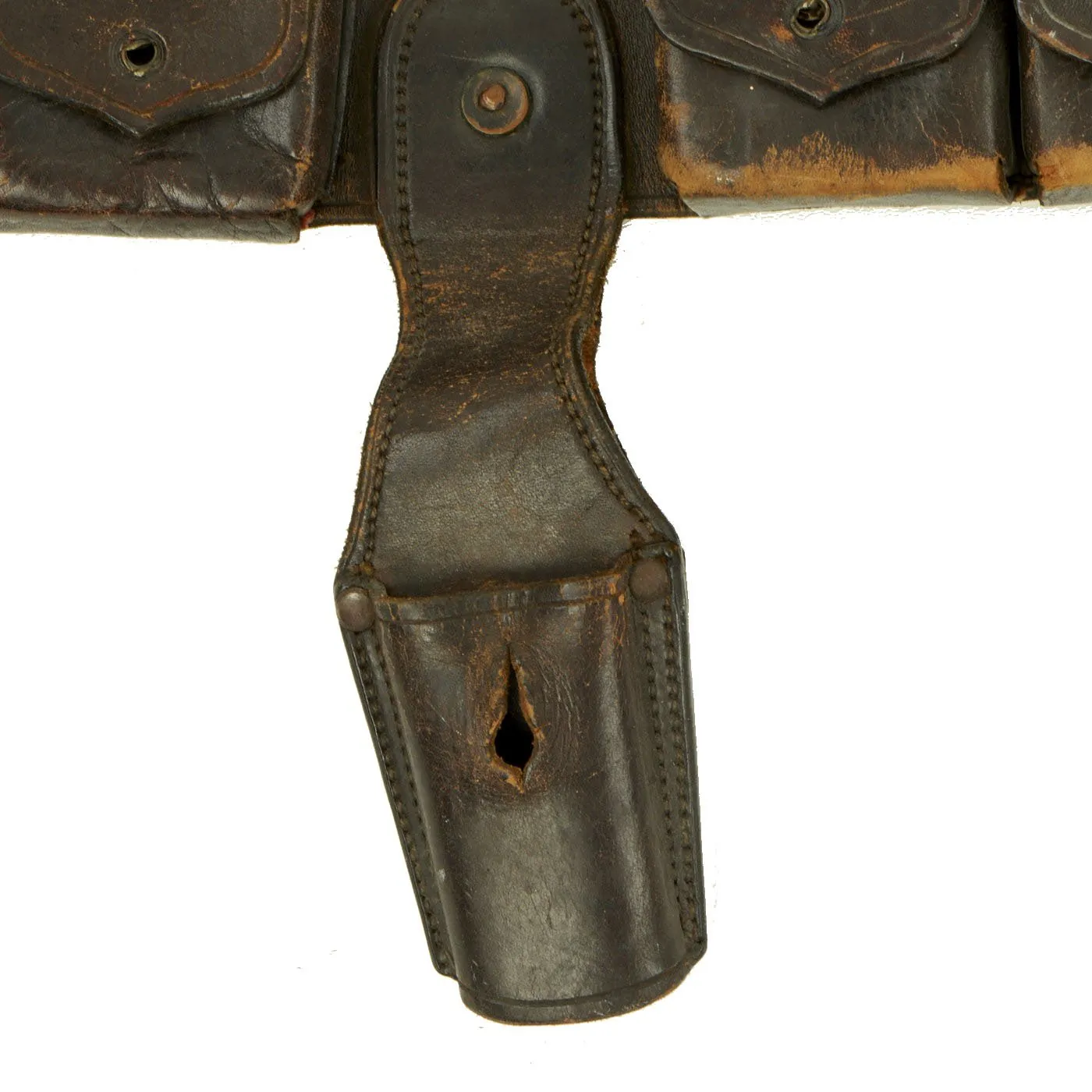 Original Rare WWI Imperial German West Africa Colonial Troops Schützentruppen Leather Belt & Pouch Rig