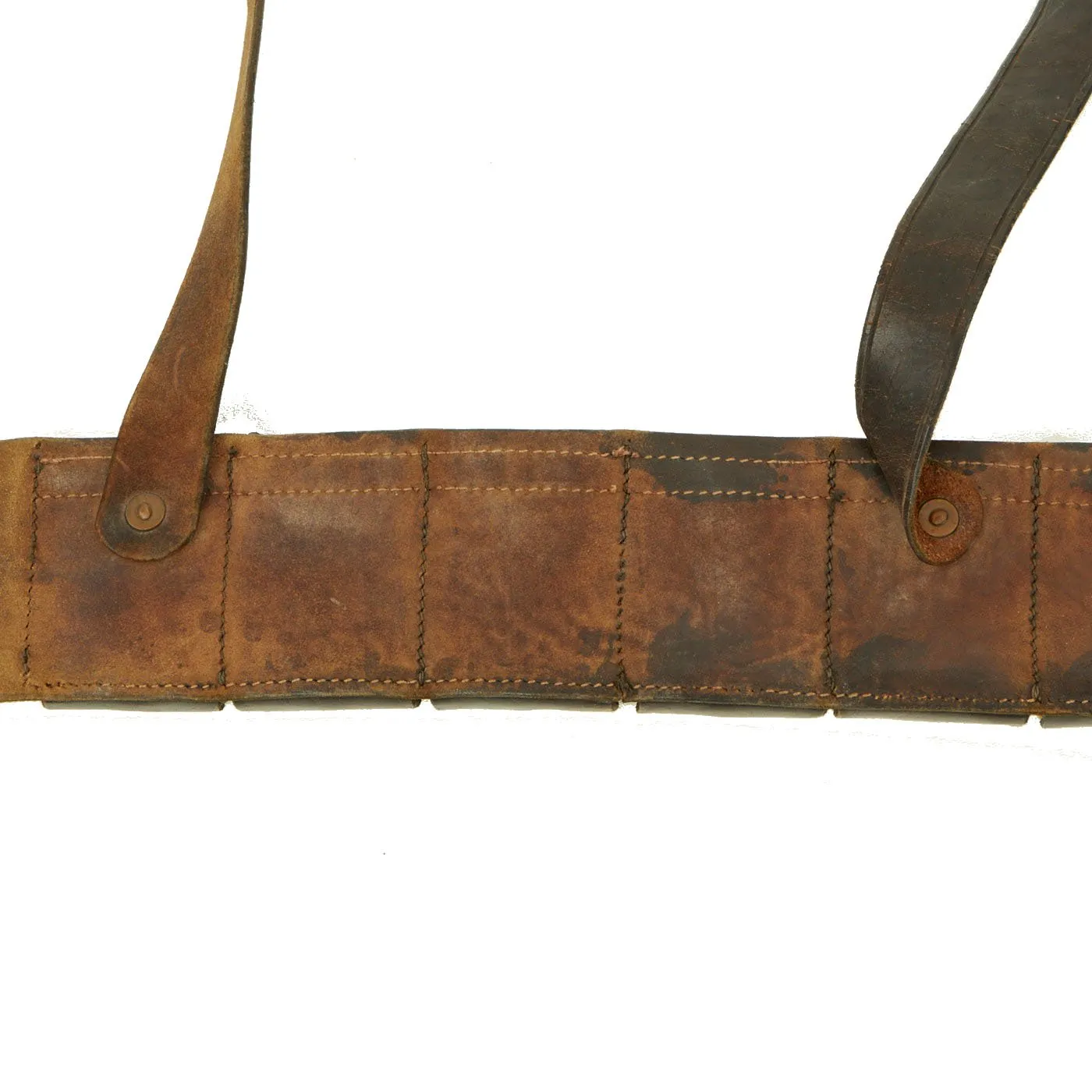 Original Rare WWI Imperial German West Africa Colonial Troops Schützentruppen Leather Belt & Pouch Rig