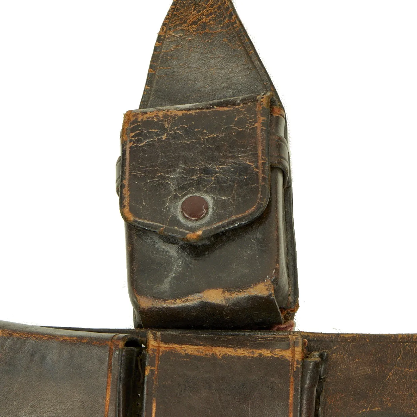 Original Rare WWI Imperial German West Africa Colonial Troops Schützentruppen Leather Belt & Pouch Rig