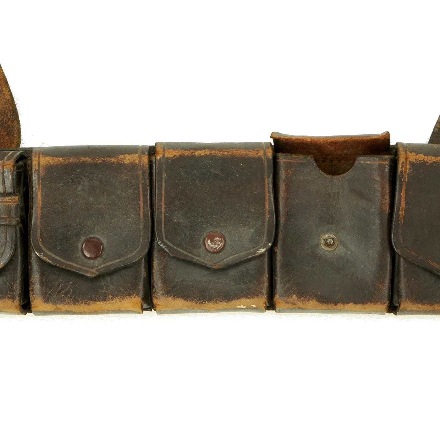 Original Rare WWI Imperial German West Africa Colonial Troops Schützentruppen Leather Belt & Pouch Rig
