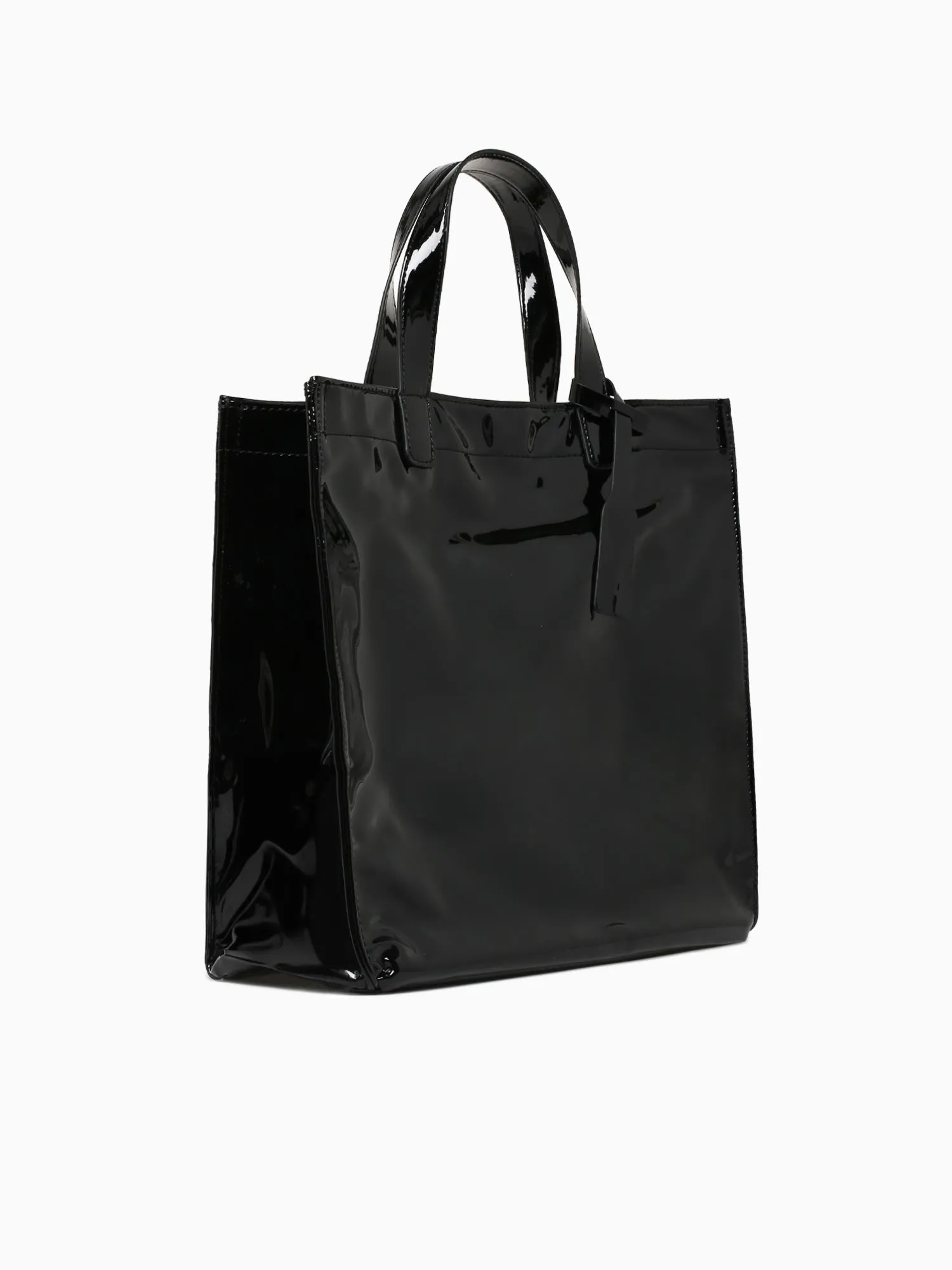 Patent Lg Shopping Tote Black