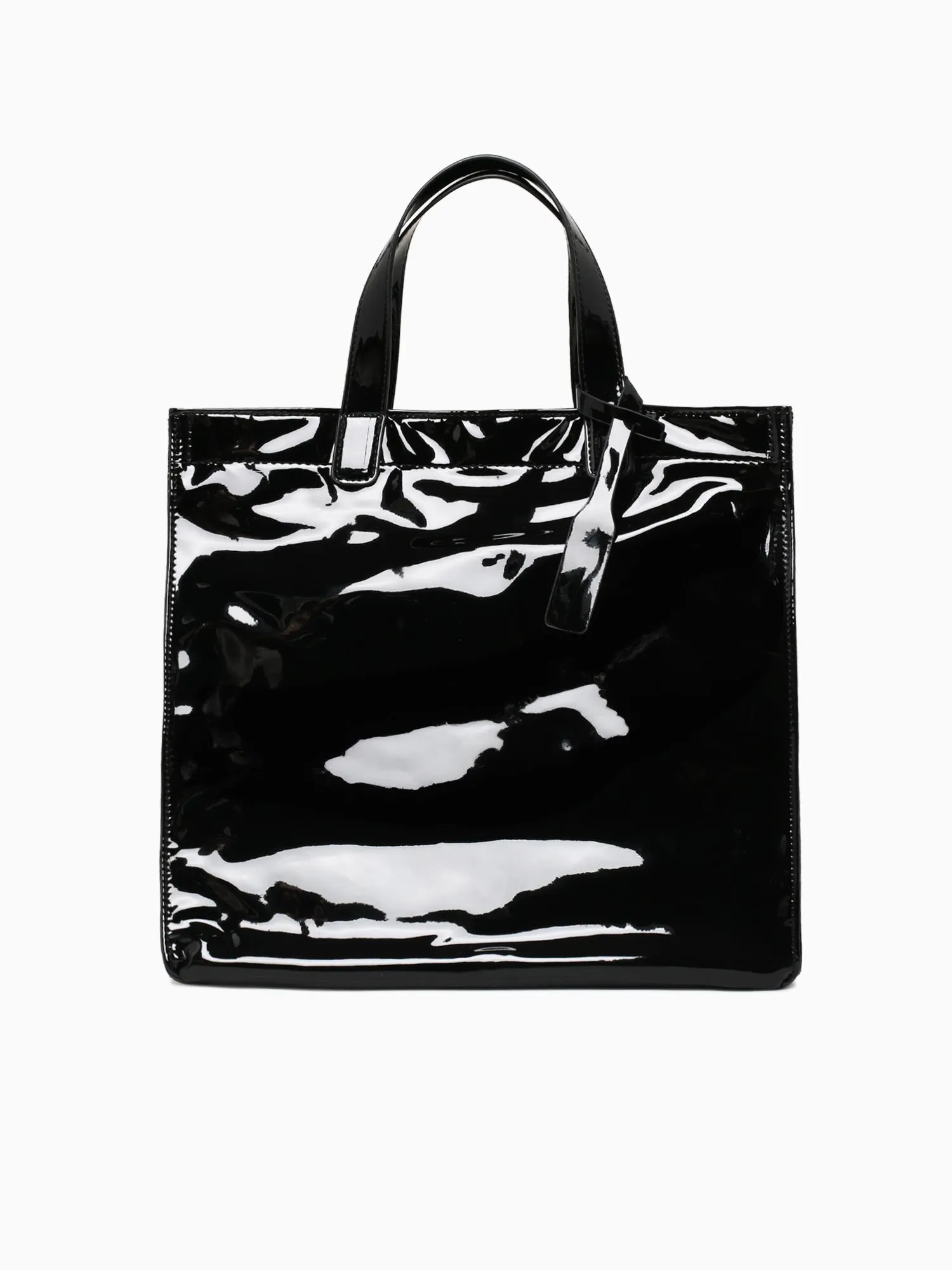 Patent Lg Shopping Tote Black