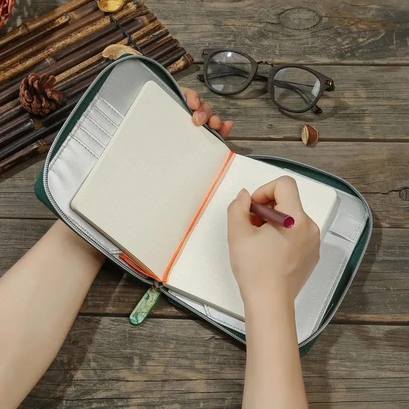 Victoria's Journals Zippered Vegan Leather Portfolio Diary - Fall